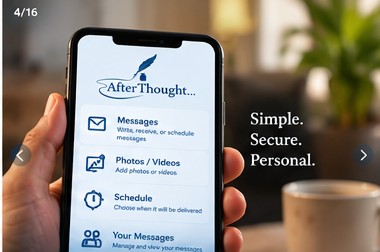 AfterThought app on a smartphone