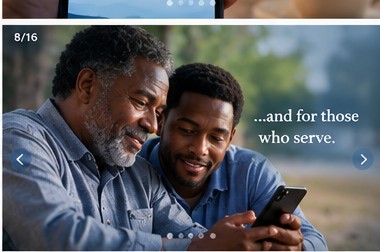 A service member staying connected with family
