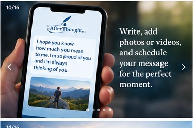 A message with a photo scheduled for later