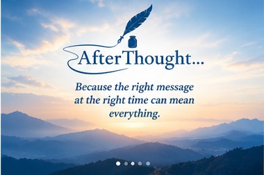 AfterThought logo and app download